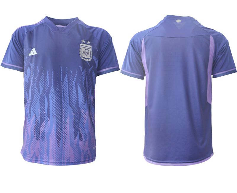 Men 2022 World Cup National Team Argentina away aaa version purple blank Soccer Jersey->argentina jersey->Soccer Country Jersey